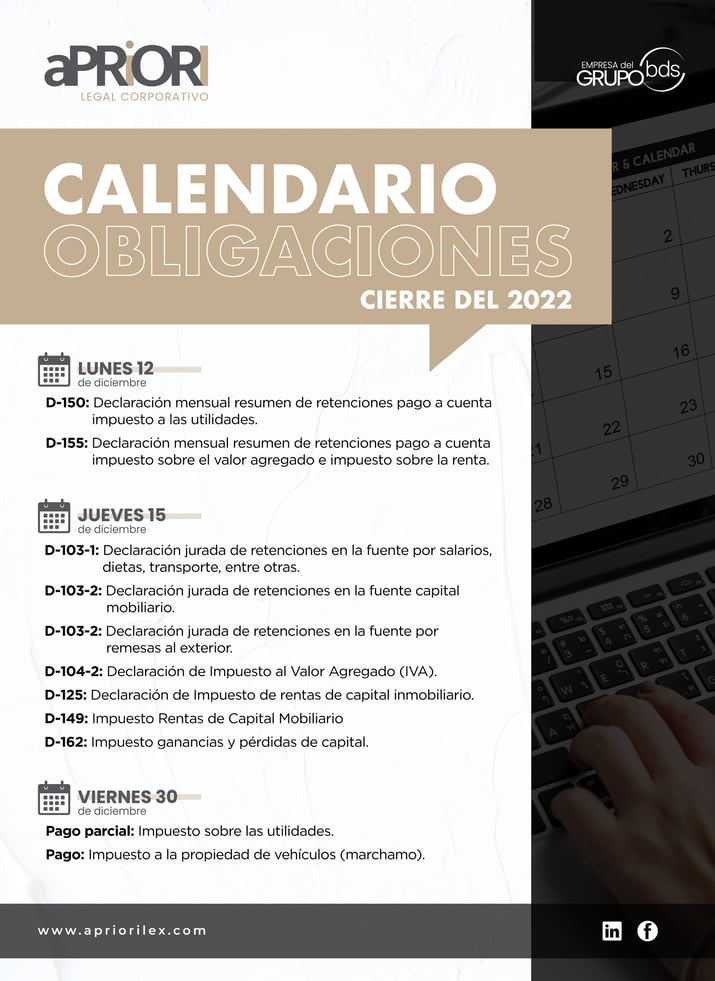 Calendario de obligaciones APRIORI-01